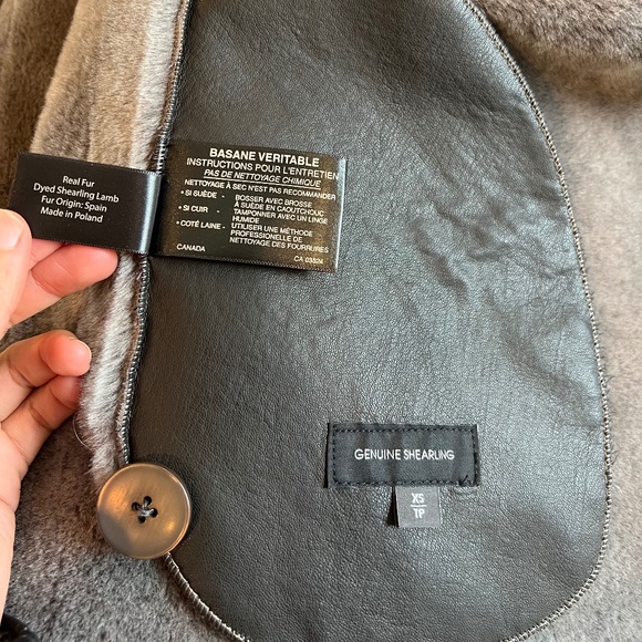 HiSO Genuine Shearling Baylie Reversible Fur Coat NWT XS Designer - Picture 5 of 6